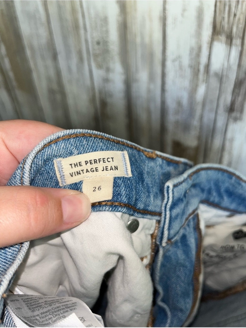 Madewell The Perfect Vintage Jean 26 High Rise Straight Distressed Raw Hem - Picture 7 of 8